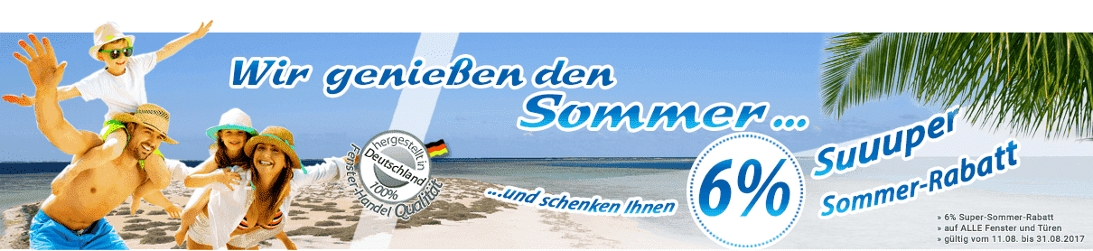 Rabatt für Kunststofffenster
