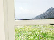 Fenstersprossen: Glasteilende Sprosse Kämpfersprosse 84mm weiß