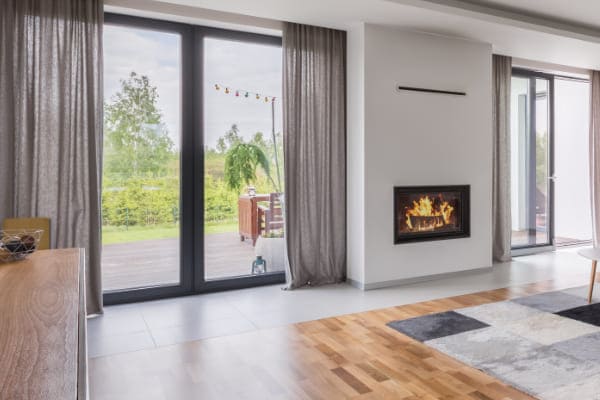 Balkontür in einem Neubau Wohnzimmer Balkontür in einem Neubau Wohnzimmer