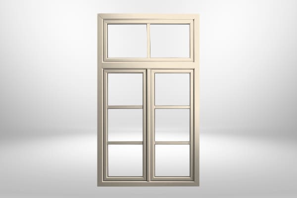 Fenster cremeweiss mit Sprossen