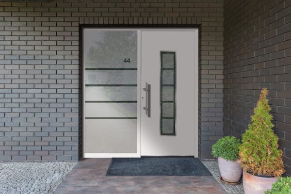 Teilverglaste Alu Haustüre