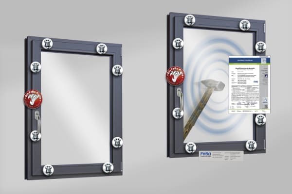 Kellerfenster mit Sicherheitsglas und Sicherheitsbeschlägen