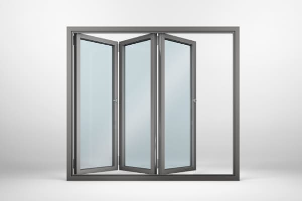 Schiebetür zum Falten wird im Detail gezeigt