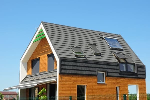Passivhaus mit Fenstern. Passivhaus mit Fenstern.