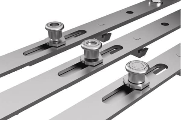 Der Beschlag von FeBa mit selbstregulierenden Pilzzapfen.