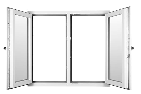 Doppelflügelfenster mit Steg