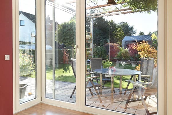 Terrassentür mit Eckfenster