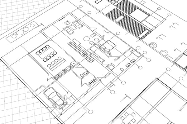 Bauplan von einem Haus.