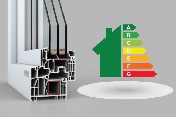 Fensterprofile mit Dreifachverglasung können sehr viel Energie sparen.