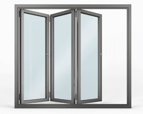 Faltschiebeelement wird im Detail gezeigt Faltschiebeelement wird im Detail gezeigt