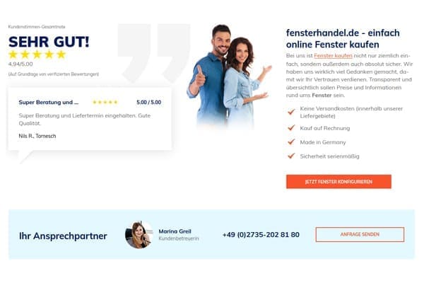 FensterHandel.de Anfrage senden.