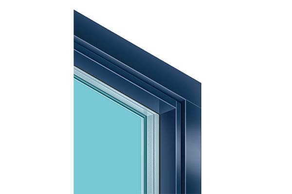 blauer Fensterrahmen blauer Fensterrahmen