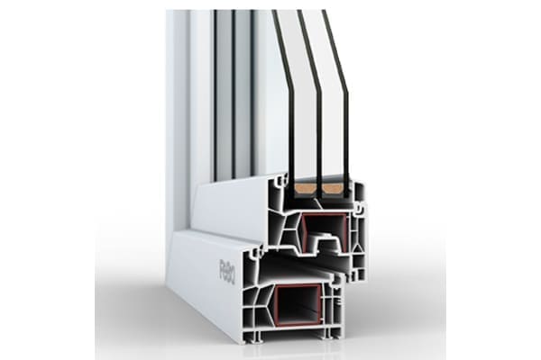 Querschnitt NovoLife Profil von FensterHandel.de Querschnitt NovoLife Profil von FensterHandel.de