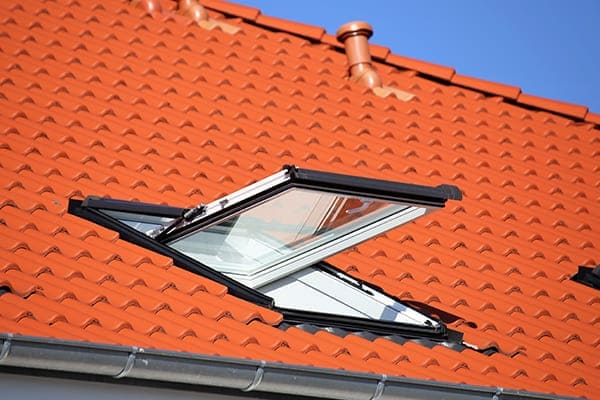 Dachfenster von außen gesehen. 