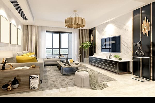 Unterlichtfenster im Wohnzimmer