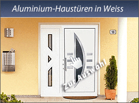 Aluminium-Haustüre in Weiss