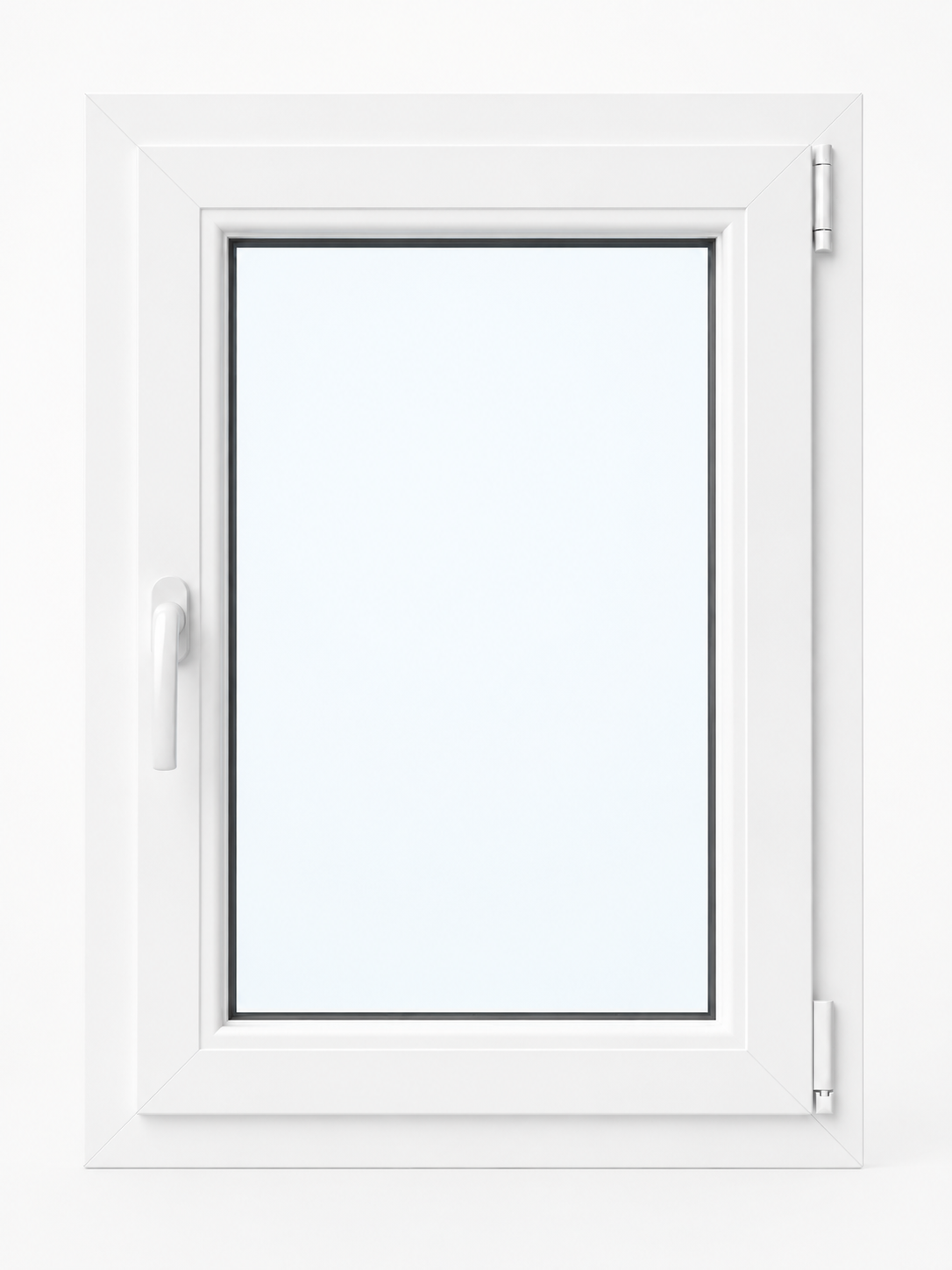 Weißes Kunststofffenster 60 x 80 cm im Hochformat im Kinderzimmer